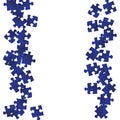 Game mind-breaker jigsaw puzzle dark blue pieces Royalty Free Stock Photo