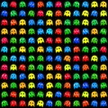 Game monsters seamless generated pattern