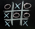 The game of naughts and crosses. Royalty Free Stock Photo