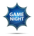 Game Night magical glassy sunburst blue button