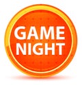 Game Night Natural Orange Round Button Royalty Free Stock Photo