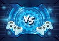 game objects on blue background Royalty Free Stock Photo