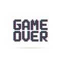 Game over logo like glitch pixel art style