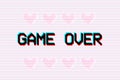 Game Over pixel text, rgb shift Royalty Free Stock Photo