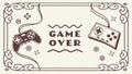 Game Over Retro Gaming Console Frame, vector design Generative AI Royalty Free Stock Photo