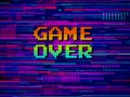 Game over screen vintage video game