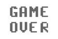 Game over. Stylized inscription in the pixelation style