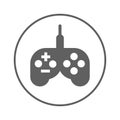 Game pad, gray color joystick icon