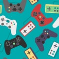 Game Pad Seamless Pattern Royalty Free Stock Photo