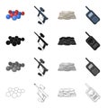 Game, paintball, balls, and other web icon in cartoon style. Guns, automatic, bears, icons in set collection. Royalty Free Stock Photo