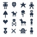 Game Pixel Characters Royalty Free Stock Photo