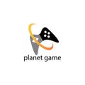 Game planet logo illustration template design vector color