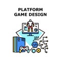 Game Platform Design Vector Color Illustration