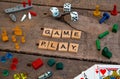 `Game Play` made from Scrabble game letters Royalty Free Stock Photo