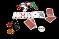 In game Poker holdem Royalty Free Stock Photo