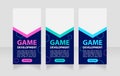Game programming course web banner design template Royalty Free Stock Photo