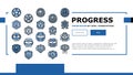 Game Progress Award And Medal landing header vector Royalty Free Stock Photo