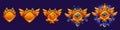 Game progress level badges