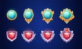 Game rank badges set