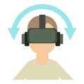 Game reality glasses icon, cartoon style