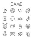 Game related vector icon set