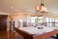 Game room in upscale luxury home