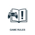 Game Rules icon. Simple element from game development collection. Filled Game Rules icon for templates, infographics and more