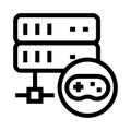 Game Server vector glyphs icon Royalty Free Stock Photo