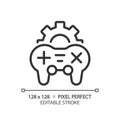 Game settings pixel perfect linear icon