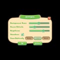 Game settings ui vector elements design