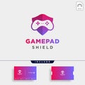 Game shield logo design template vector illustration icon element Royalty Free Stock Photo