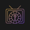 Game show gradient vector icon for dark theme