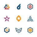 The game of star success business company logo icon set Royalty Free Stock Photo