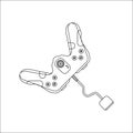 GAME STICK LINE ART VECTOR