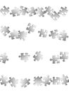 Game teaser jigsaw puzzle metallic silver parts Royalty Free Stock Photo