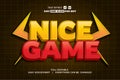 Nice Game Editable Text Effect Royalty Free Stock Photo