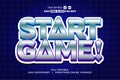 Start Game Editable Text Effect Royalty Free Stock Photo