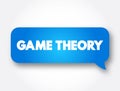 Game Theory text message bubble, concept background Royalty Free Stock Photo