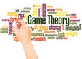 Game theory word cloud hand writing concept Royalty Free Stock Photo