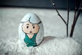 Game of Thrones character Khaleesi or Queen Daenerys Targaryen. Creative Egg on Easter Holidays. DIY Idea on Easter