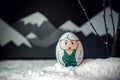 Game of Thrones character Khaleesi or Queen Daenerys Targaryen. Creative Egg on Easter Holidays. DIY Idea on Easter Royalty Free Stock Photo