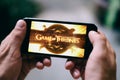 Game of Thrones tv series logo or icon is displayed on smartphone screen