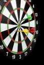 Game throwing darts at the target Royalty Free Stock Photo