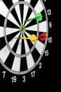 Game throwing darts at the target Royalty Free Stock Photo