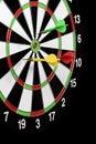 Game throwing darts at the target Royalty Free Stock Photo