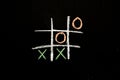 game tic-tac-toe on blackboard.