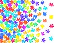 Game tickler jigsaw puzzle rainbow colors parts Royalty Free Stock Photo