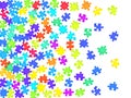 Game tickler jigsaw puzzle rainbow colors pieces Royalty Free Stock Photo