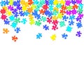 Game tickler jigsaw puzzle rainbow colors pieces Royalty Free Stock Photo