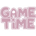 Game time is a black and white logo for a game Royalty Free Stock Photo